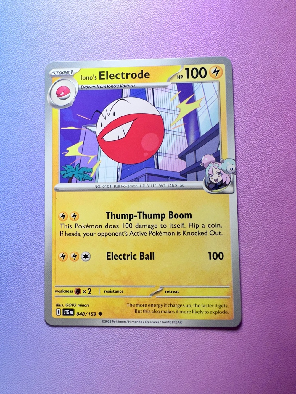 iono’s electrode - 048/159 (uncommon) — pokémon: journey together